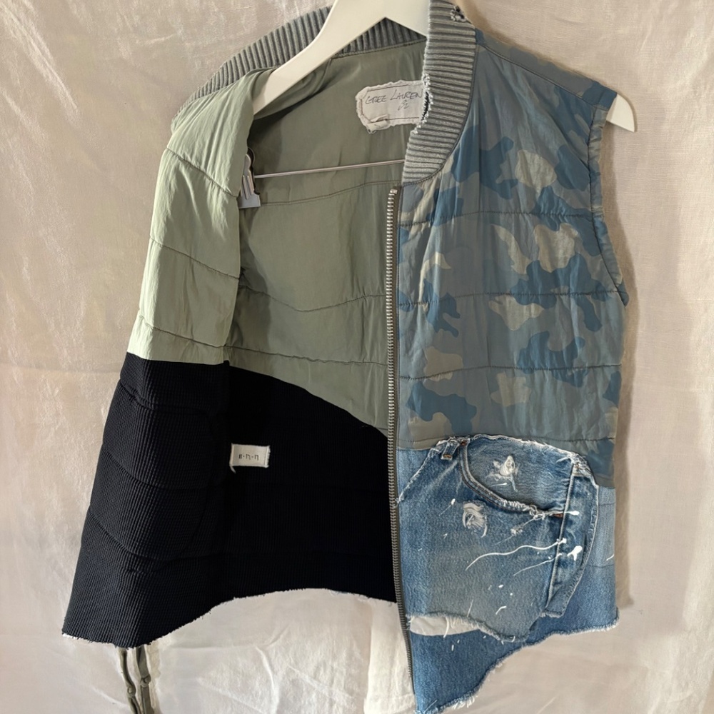 GREG LAUREN QUILTED CAMOUFLAGE VEST - Picture 3 of 9
